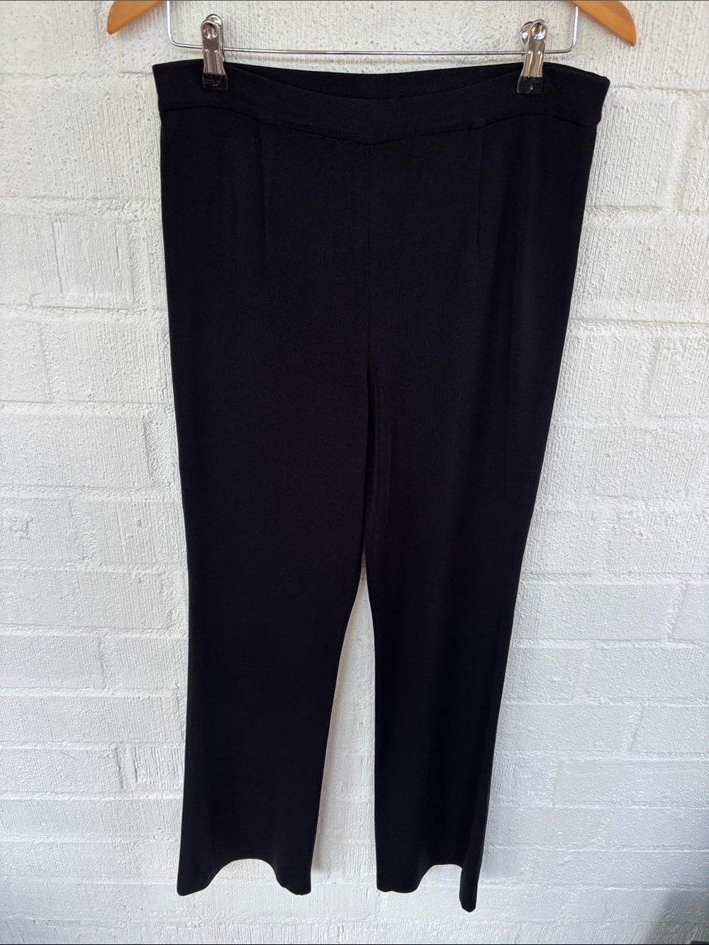 Misook Exclusively Palazzo Wide Leg Pull-On Black Pants sz XS